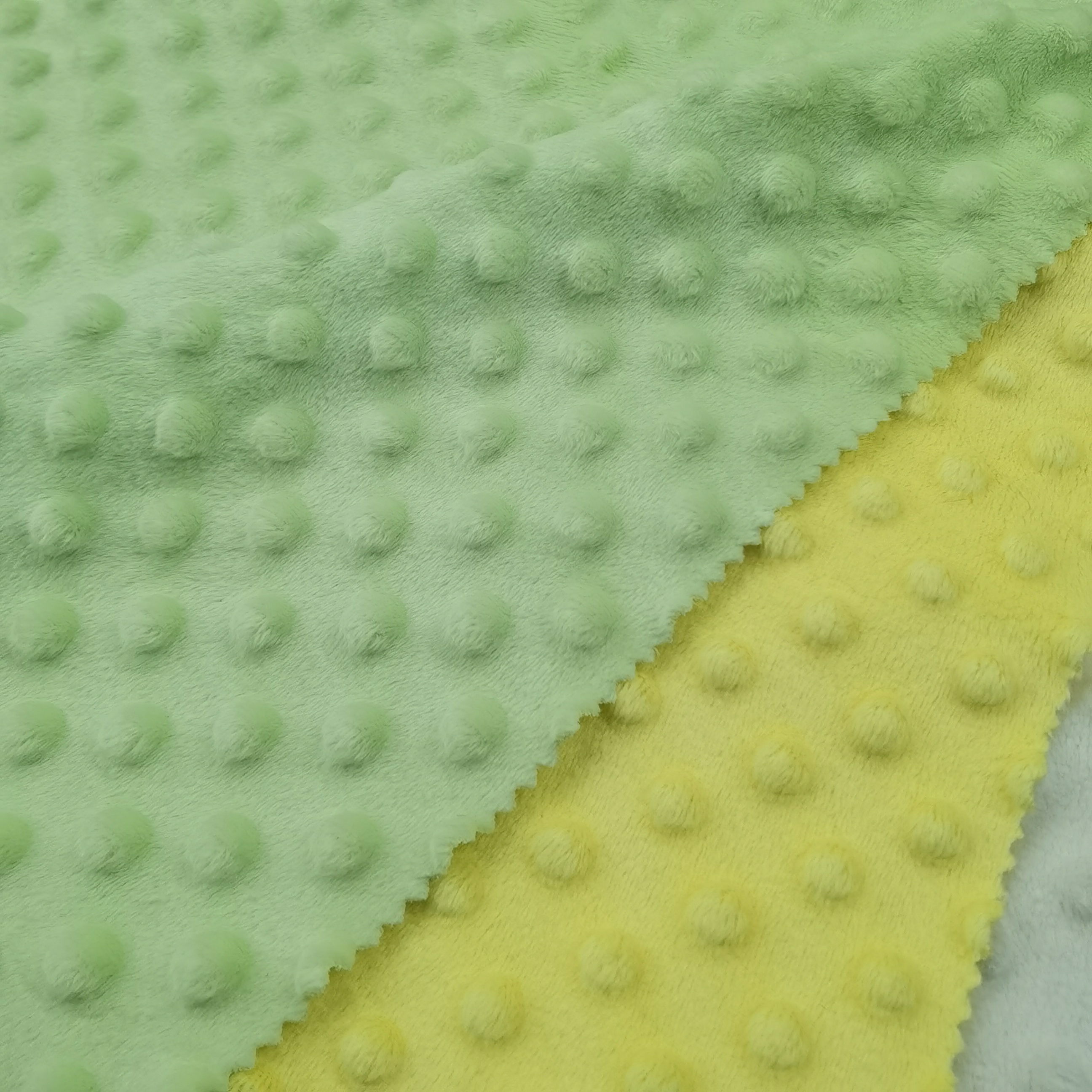 Embossed minky dot /heart /star plush velevt  fabric velboa for baby blanket