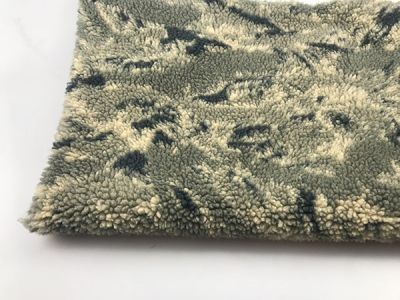 camouflage jacquard lamb fur fabric for coat jacket home textile